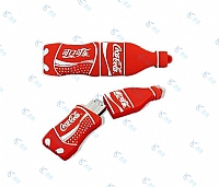 可口可乐公司广告U盘定制案例 饮料瓶形状U盘，饮料厂家定制U盘案例