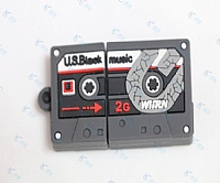 美国black music音乐传媒公司定制U盘礼品案例 磁带U盘